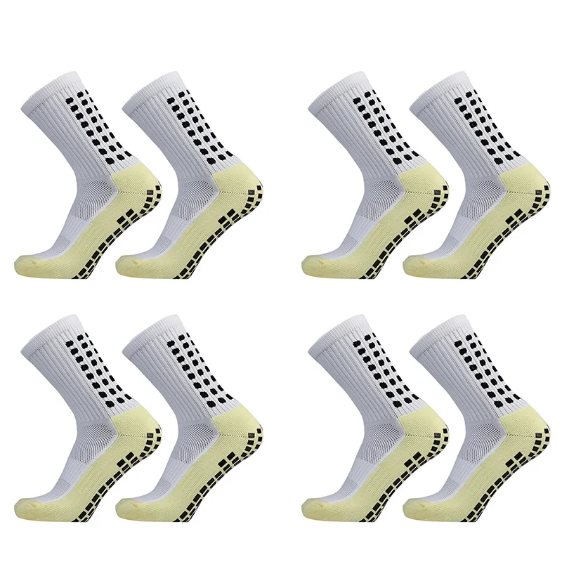 MedicareCoverages™ Non-Slip Unisex Athletic Grip Socks – Anti-Slip Outdoor Sport Socks for Soccer, Football, Yoga & Fitness (4 Pair Set)