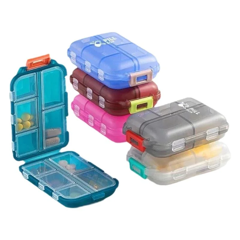 MedicareCoverages™ 12-Grid Travel Pill Organizer – Compact Square Daily Vitamin & Medication Container (Blue) - Image 8