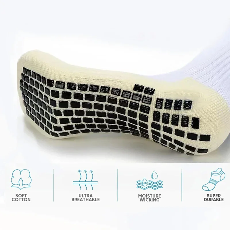 MedicareCoverages™ Non-Slip Unisex Athletic Grip Socks – Anti-Slip Outdoor Sport Socks for Soccer, Football, Yoga & Fitness (4 Pair Set) - Image 5