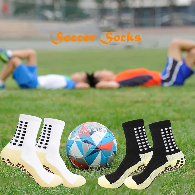 MedicareCoverages™ Non-Slip Unisex Athletic Grip Socks – Anti-Slip Outdoor Sport Socks for Soccer, Football, Yoga & Fitness (4 Pair Set) - Image 7