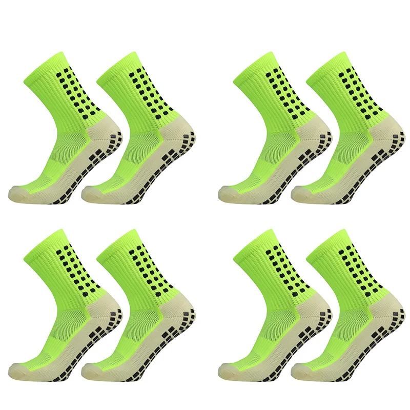 MedicareCoverages™ Non-Slip Unisex Athletic Grip Socks – Anti-Slip Outdoor Sport Socks for Soccer, Football, Yoga & Fitness (4 Pair Set)